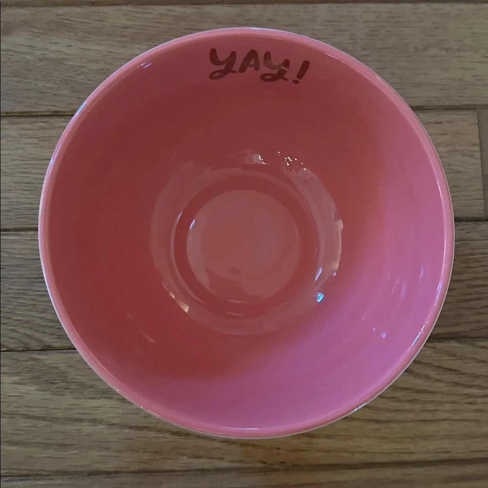 🟣 NEW Colorful Polka Dot Bowl pink yay! Purple yellow